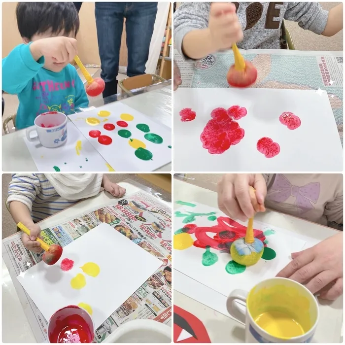 毎月、手先や感覚あそびを取り入れた季節の製作をします♪